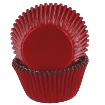 Cupcake Baking Cases - Foil Red